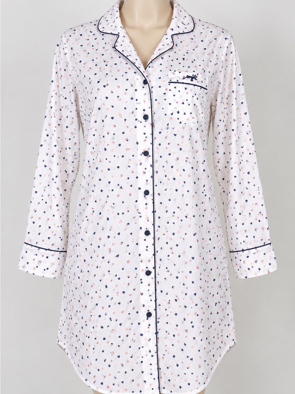 Victoria’s Secret Angels M Heart Print Cotton Nightshirt Pajama
